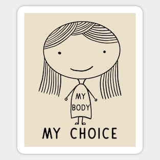 My body My Uterus My Choice Pro Choice Sticker